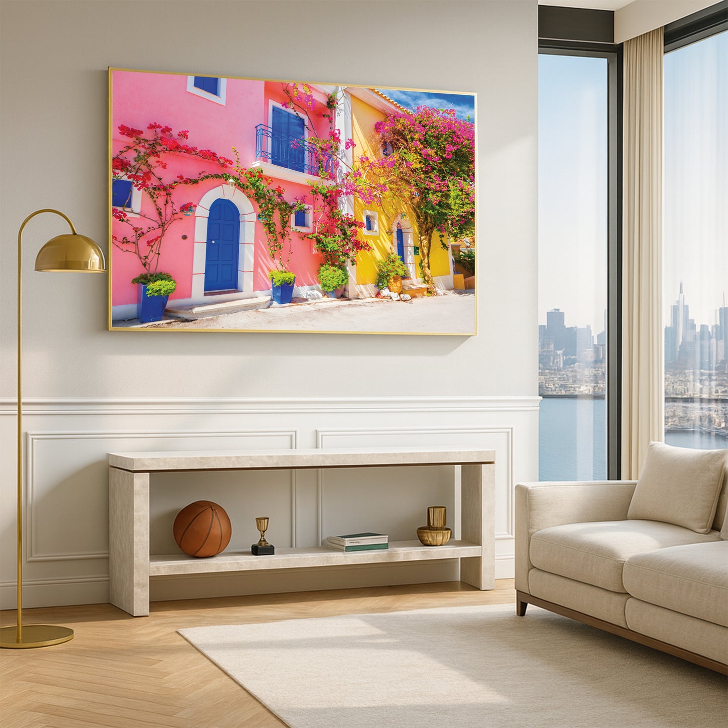 Blooming Bougainvillea – Colorful Greece Wall Art, Mediterranean Home Decor