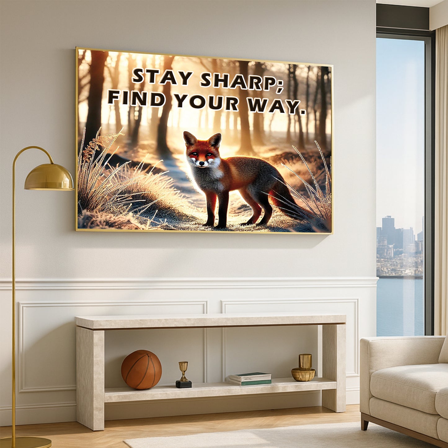 The Clever Fox – Stay Sharp, Motivational Wall Art
