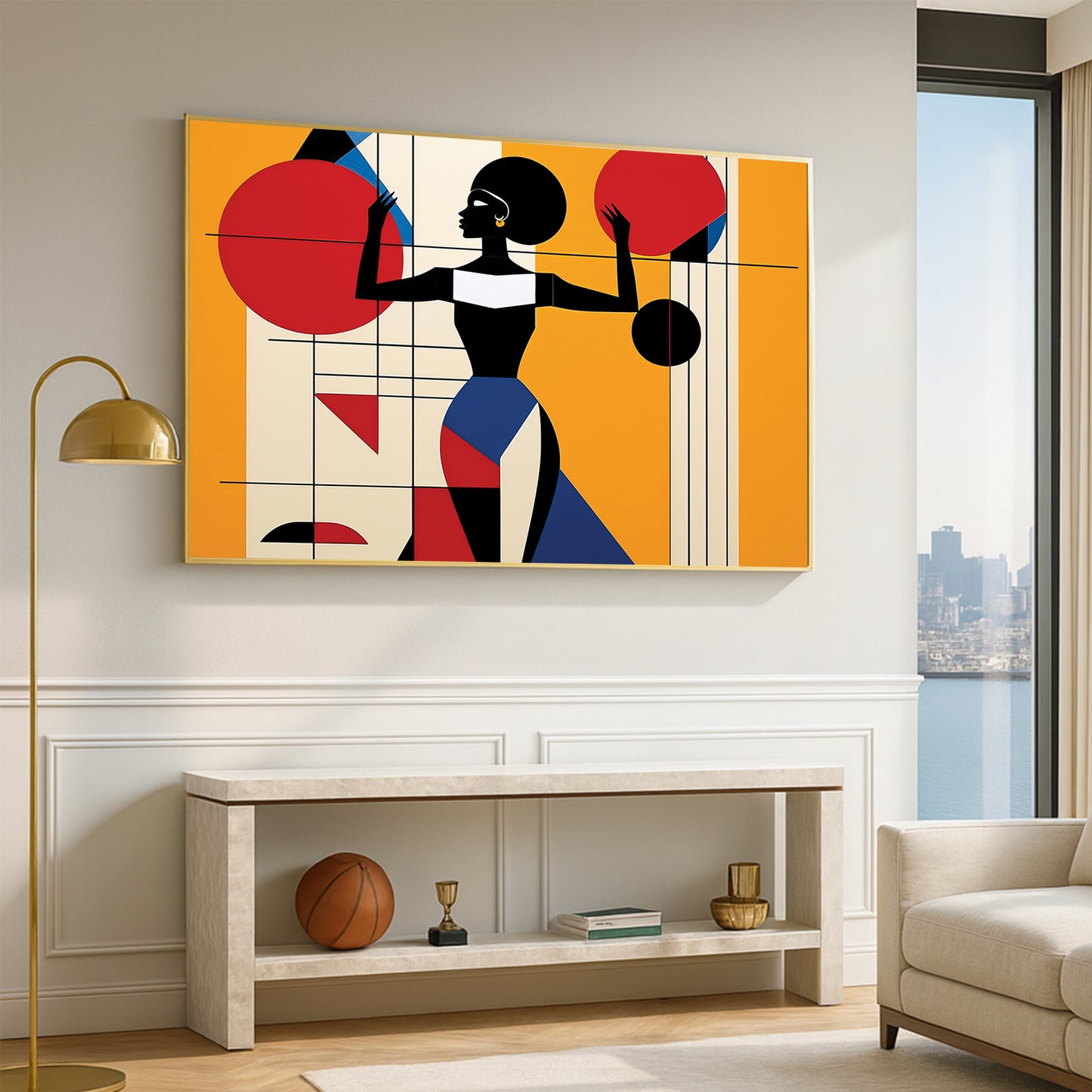 Bold Balance – Luxury Framed Glass Art