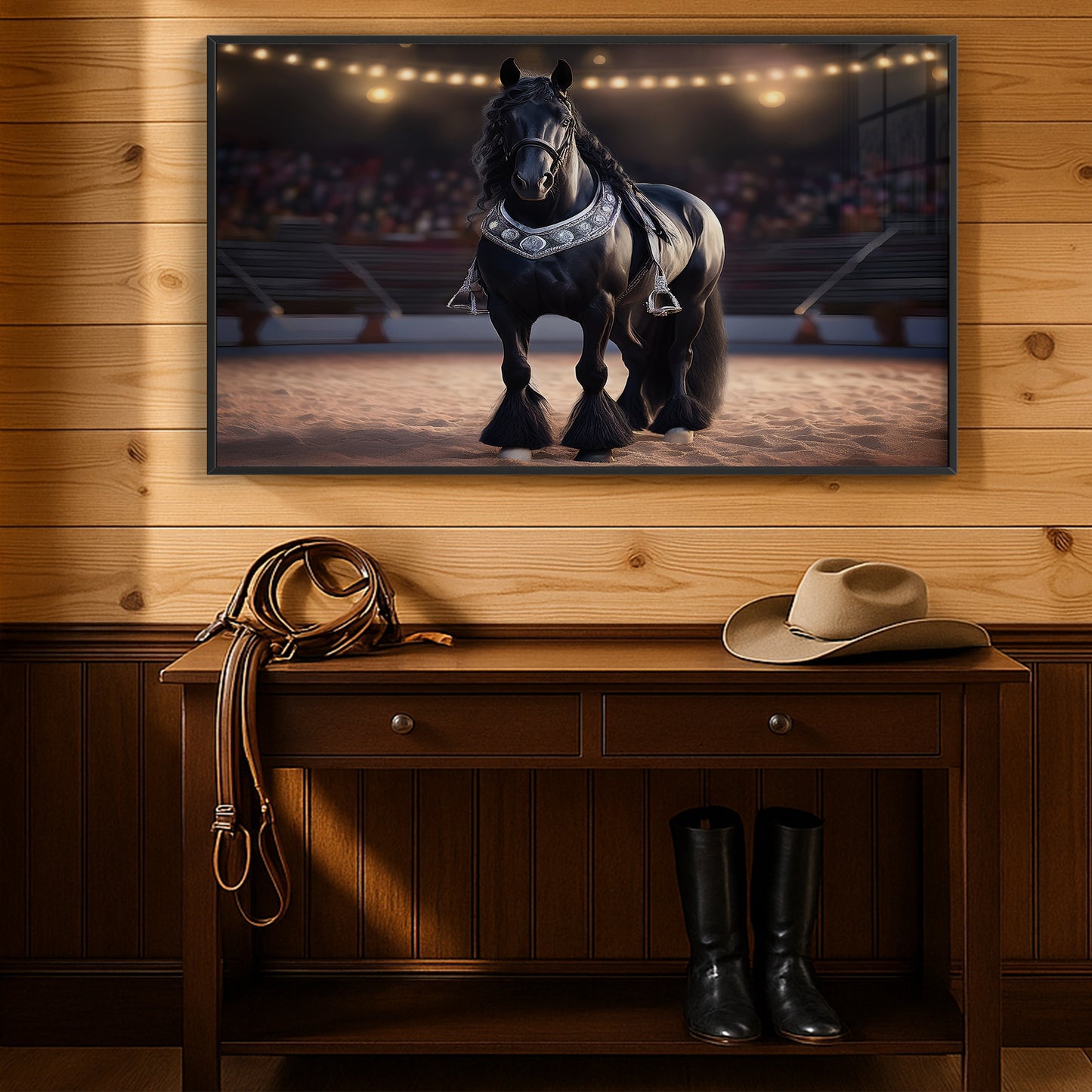 Regal Parade – Percheron in Ornate Silver Tack