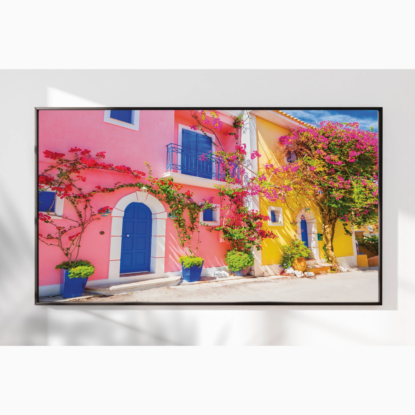 Blooming Bougainvillea – Colorful Greece Wall Art, Mediterranean Home Decor