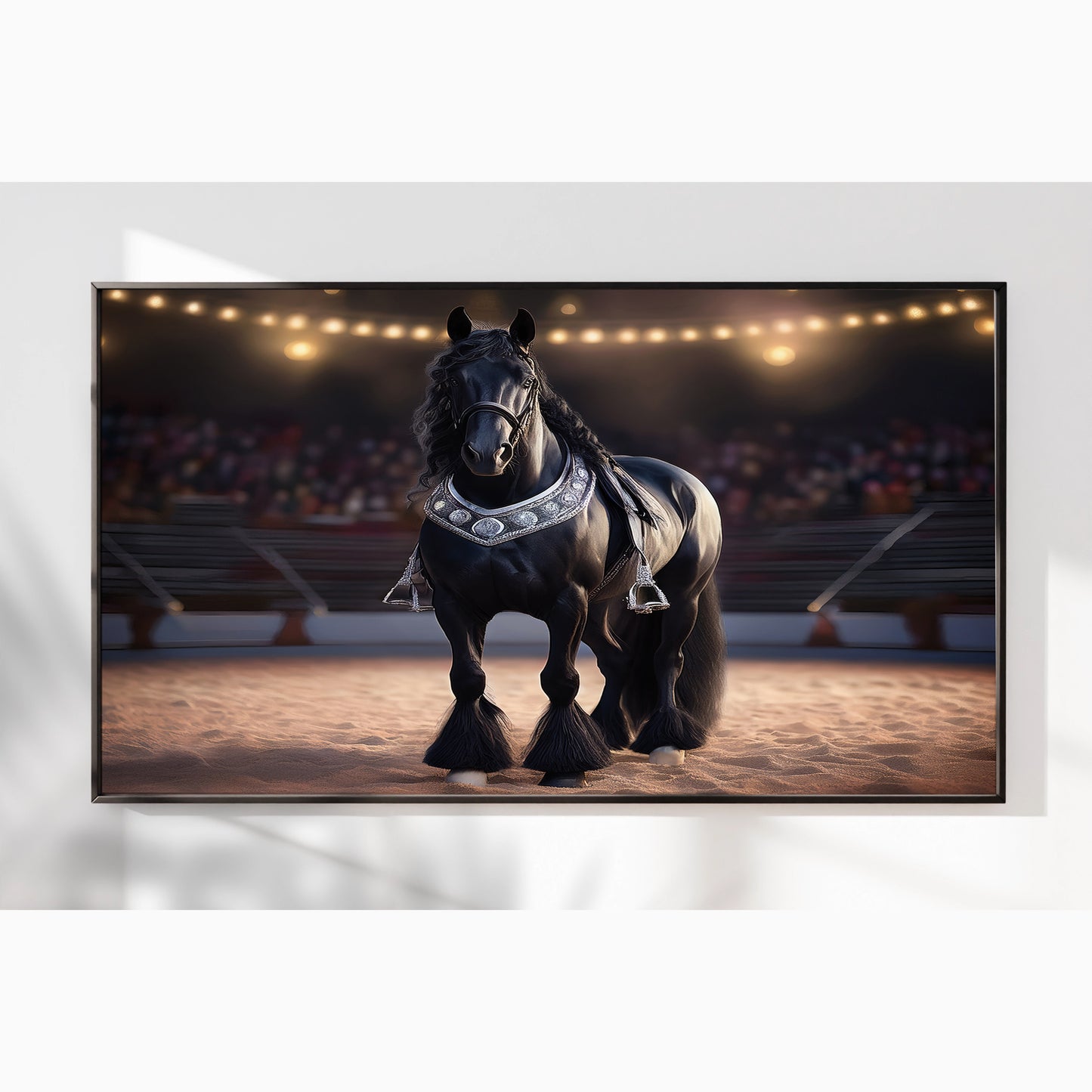 Regal Parade – Percheron in Ornate Silver Tack