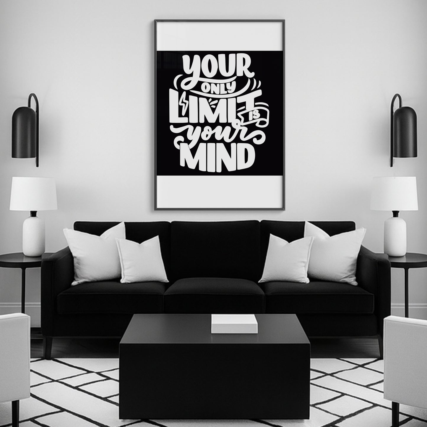 Your Only Limit is Your Mind - Luxury Glass Framed Wall Art (Multiple Colors)