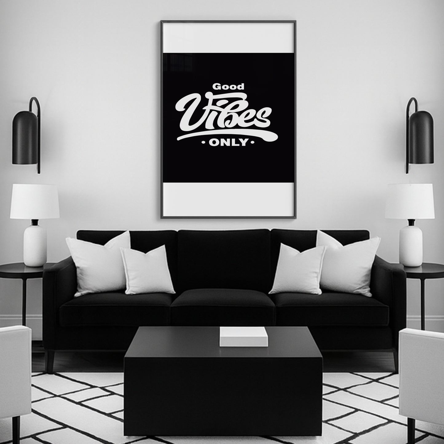 Good Vibes Only - Luxury Framed Wall Art (Multiple Colors)