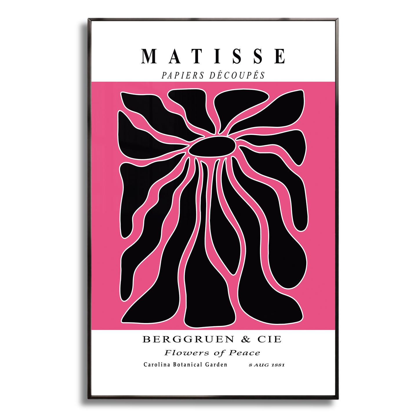 Radiant Bloom - Modern Matisse Inspired Geometric Wall Art β Luxury Glass Wall Decoration (Multiple Colors)