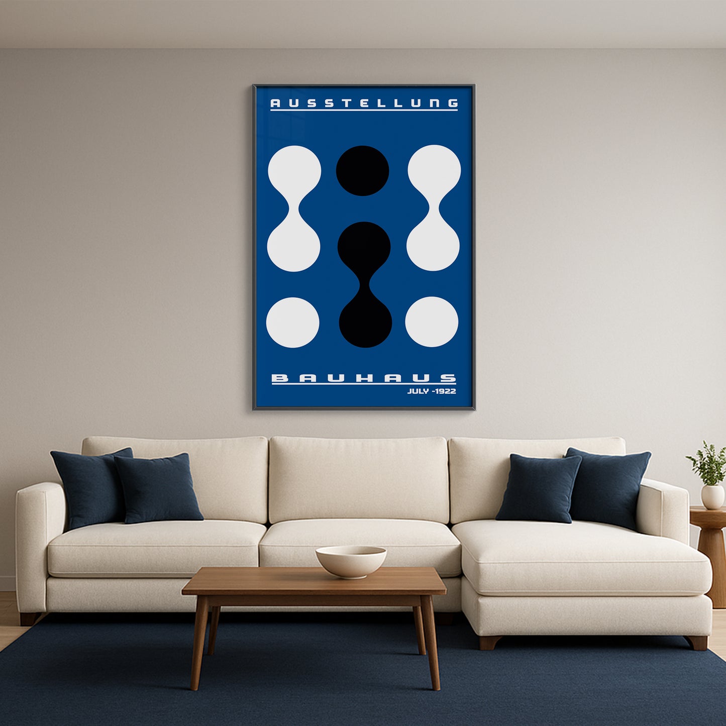 Form & Rhythm - Bauhaus Exhibition 1922 | Luxury Framed Glass Wall Art (Multiple Colors)