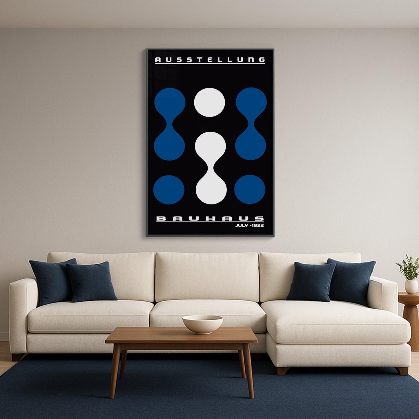 Modern Rhythm – Bauhaus Exhibition 1922 | Luxury Framed Glass Art (Multiple Colors)