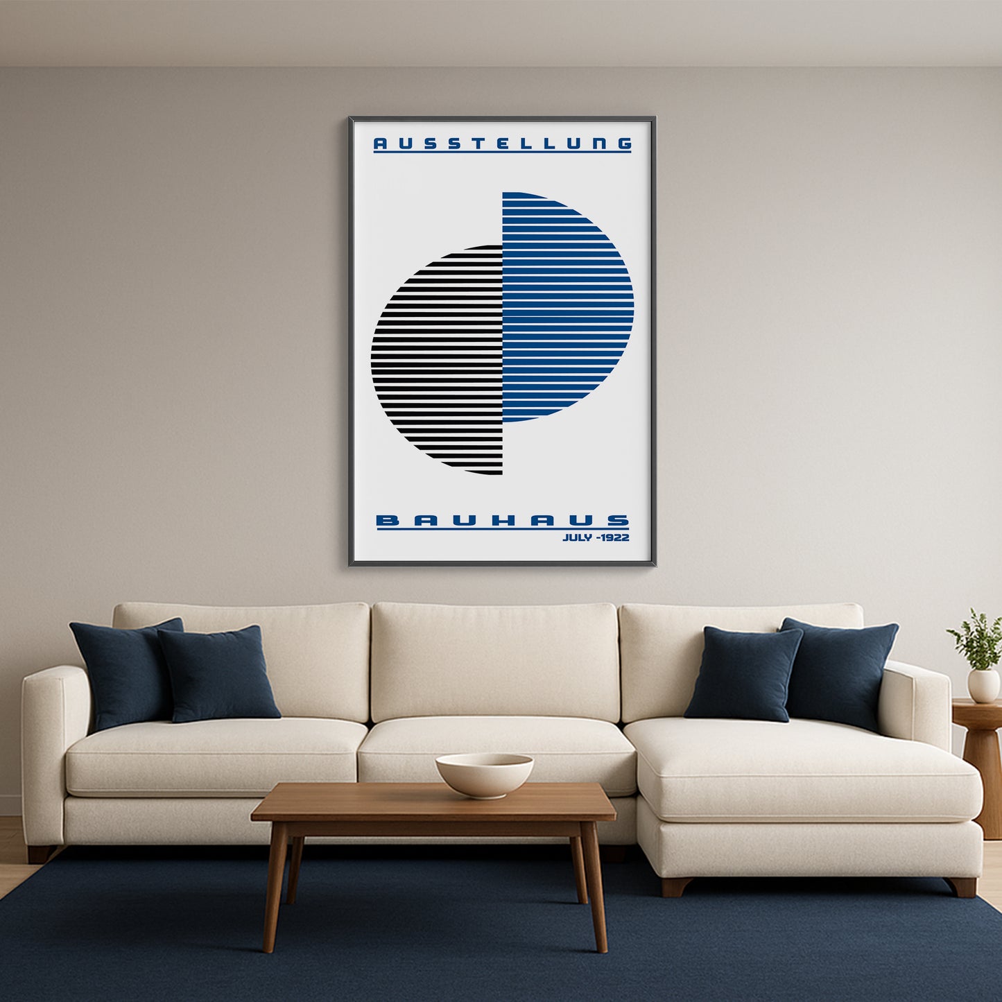 Lines of Thought – Bauhaus Exhibition 1922 | Luxury Framed Glass Art (Multiple Colors)