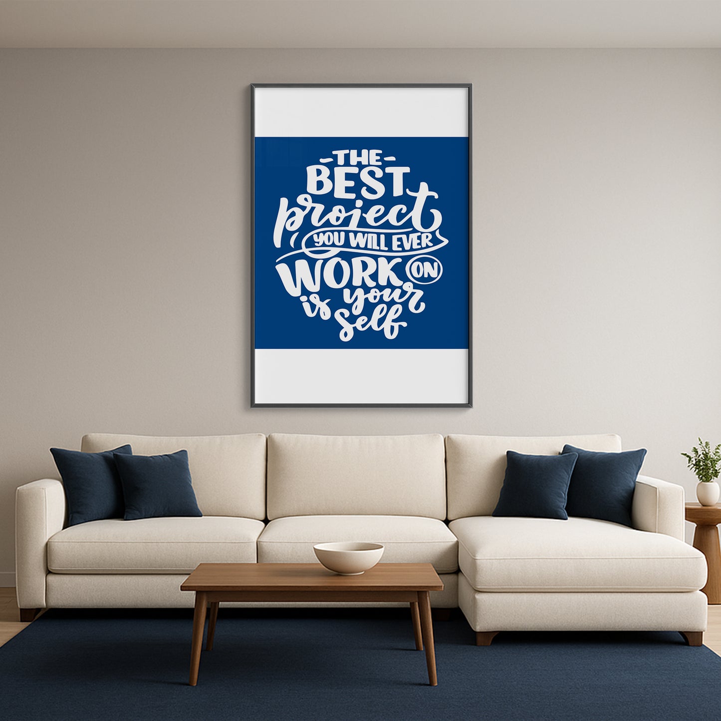 Elevate & Empower β The Best Project Is YOU - Luxury Glass Wall Art