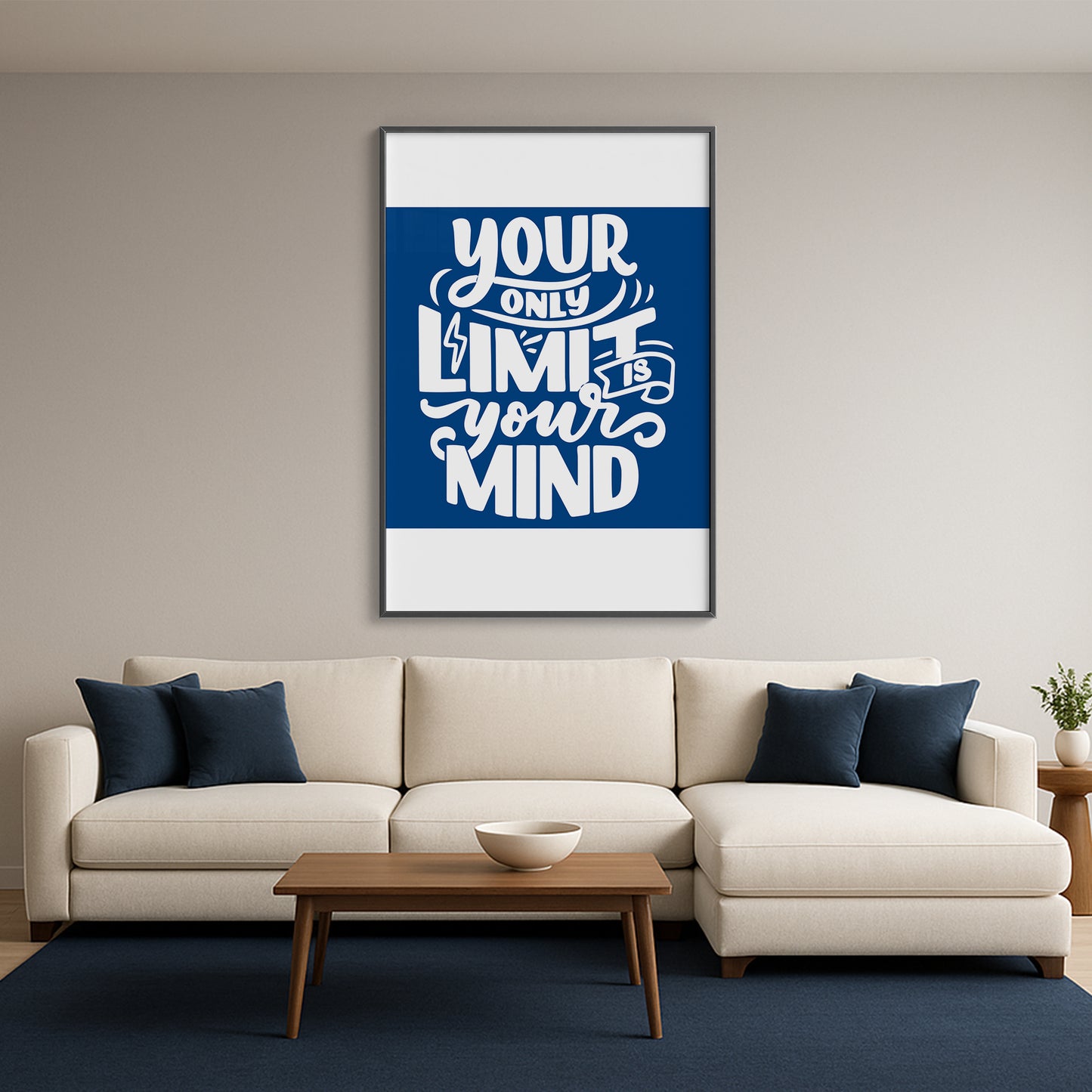 Your Only Limit is Your Mind - Luxury Glass Framed Wall Art (Multiple Colors)