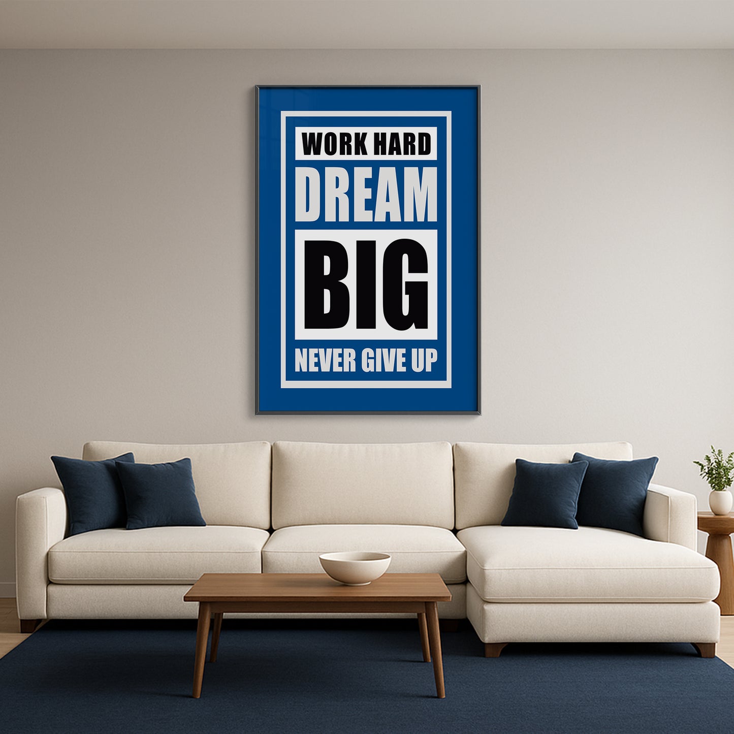 Fuel Your Hustle β Work Hard. Dream Big. Never Give Up - Luxury Framed Wall Art