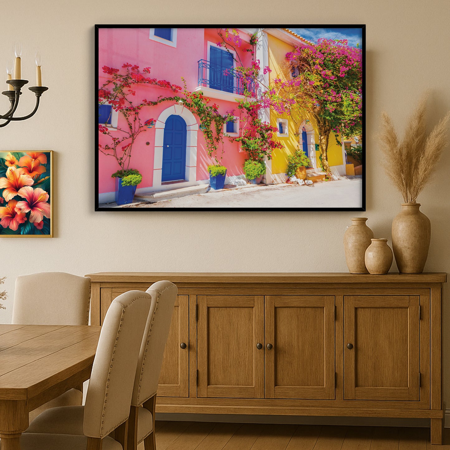 Blooming Bougainvillea – Colorful Greece Wall Art, Mediterranean Home Decor