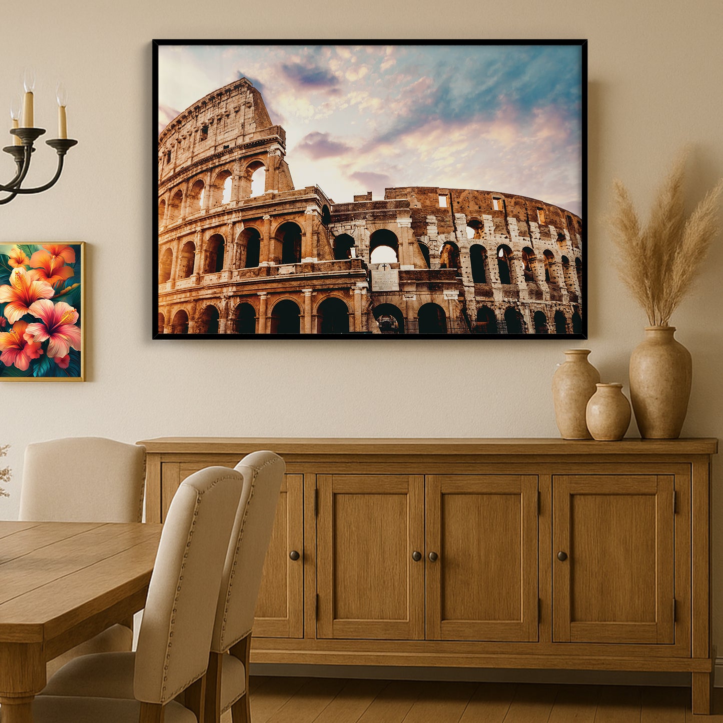 Colosseum β Rome Wall Art Photography Print, Ancient Architecture, Sunset Sky