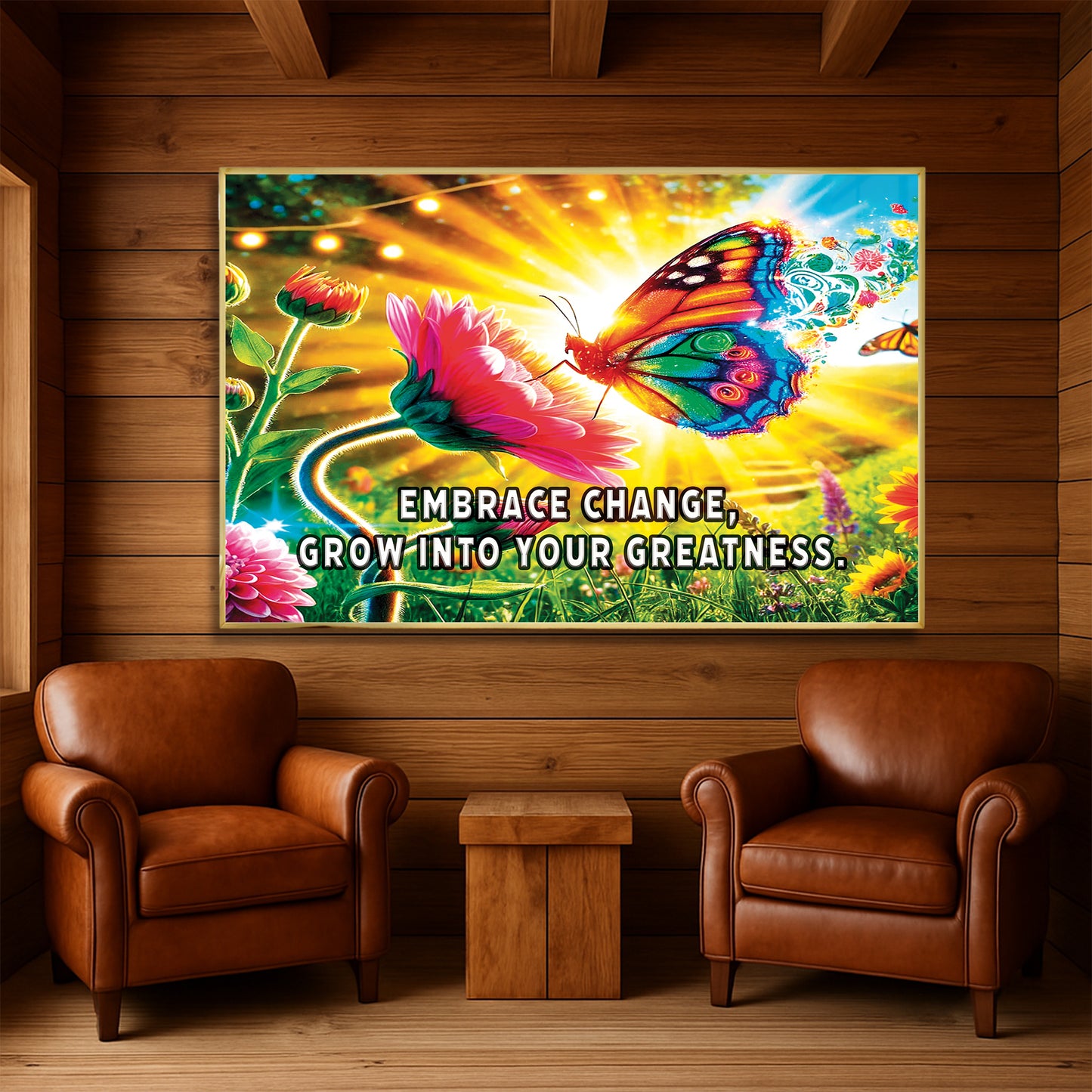 Butterfly of Change – Embrace Change Motivational Wall Art