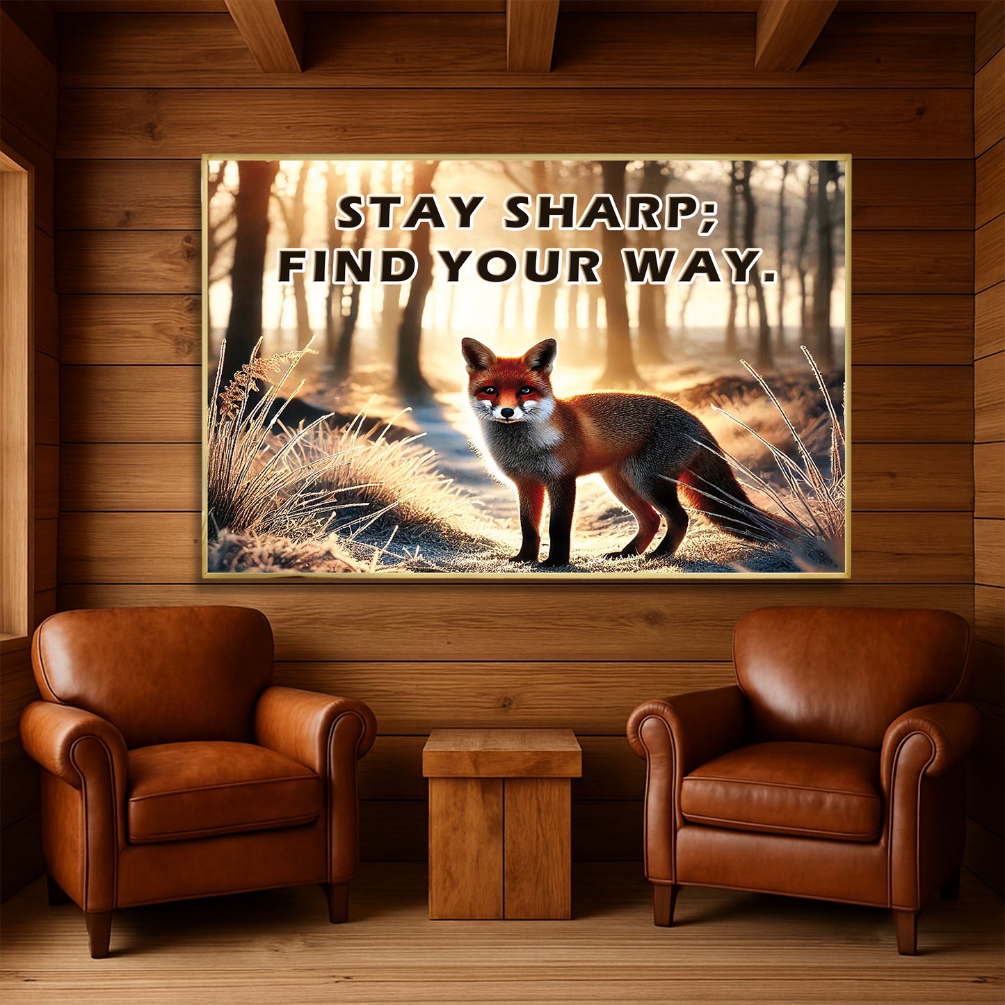 The Clever Fox – Stay Sharp, Motivational Wall Art