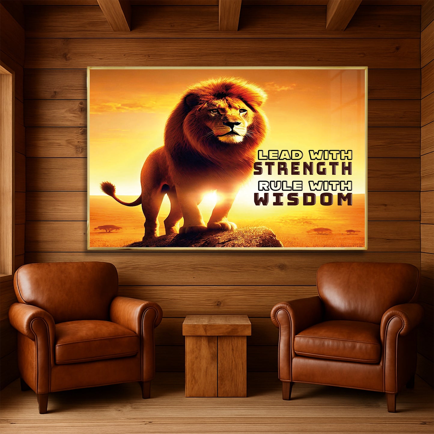 Lead With Strength – Lion Wall Art