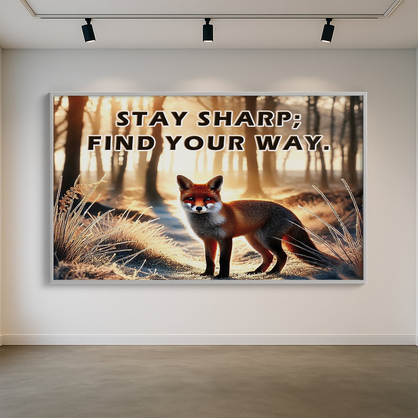 The Clever Fox – Stay Sharp, Motivational Wall Art