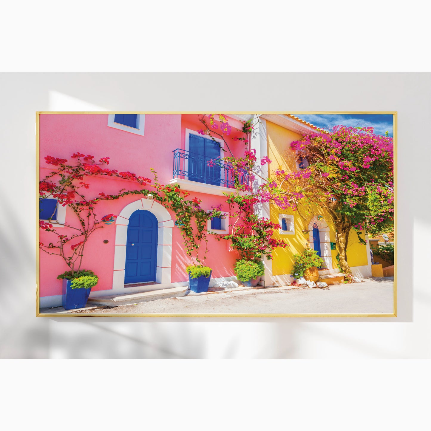Blooming Bougainvillea – Colorful Greece Wall Art, Mediterranean Home Decor