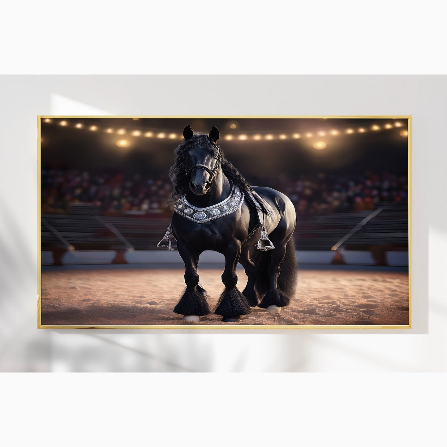Regal Parade – Percheron in Ornate Silver Tack
