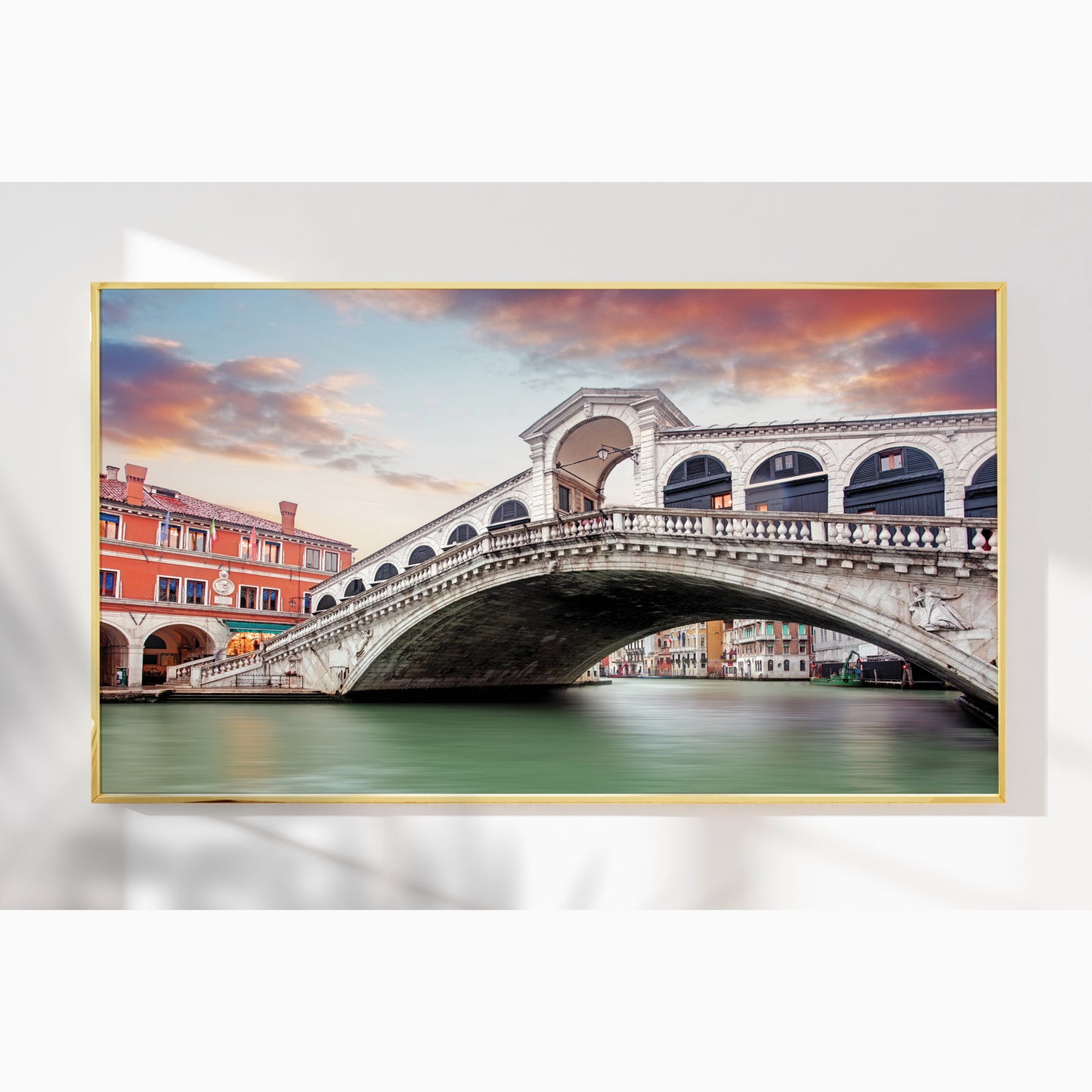 Venetian Reflections – The Rialto Bridge – Italian Architecture Photography Print