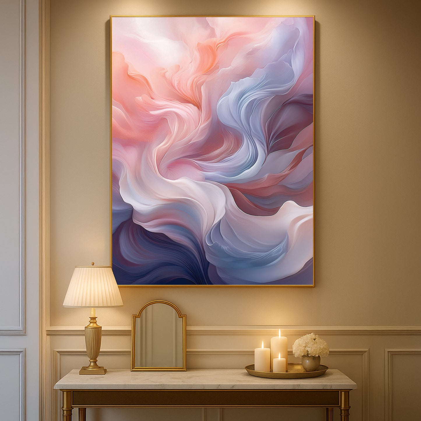 Soft Watercolor Abstract Wall Art – Dreamy Pastel Modern Décor