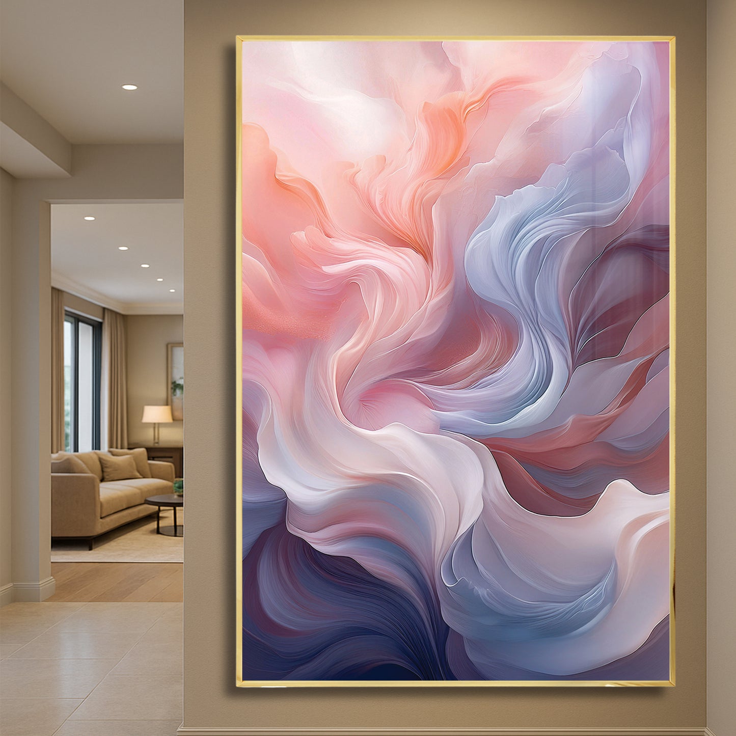 Soft Watercolor Abstract Wall Art – Dreamy Pastel Modern Décor