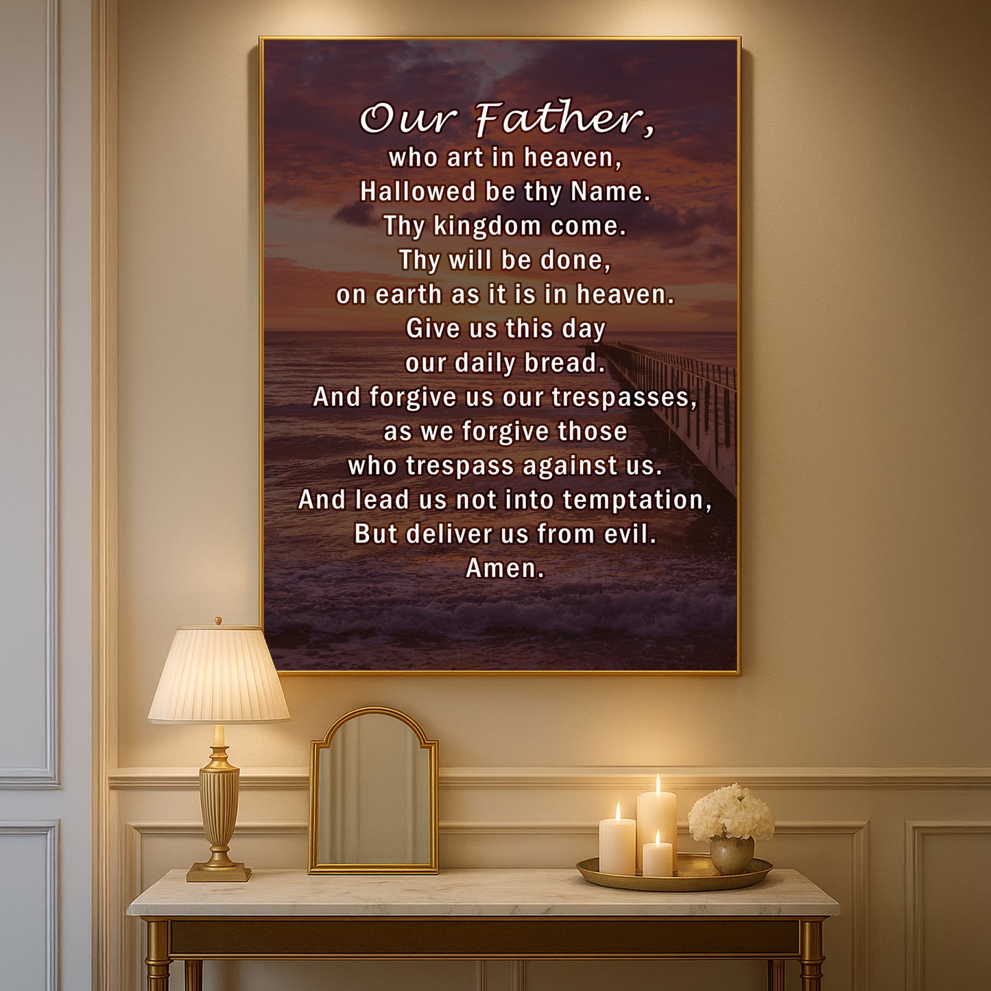 The Lord’s Prayer Wall Art – Our Father Christian Décor