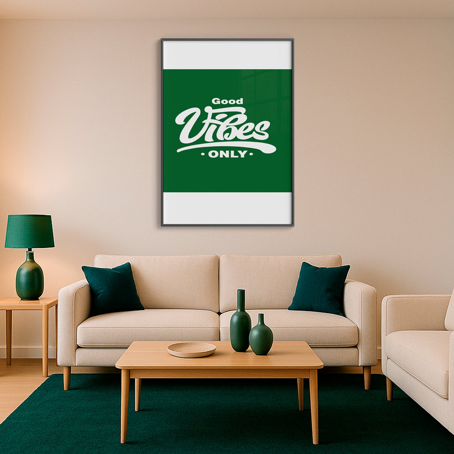 Good Vibes Only - Luxury Framed Wall Art (Multiple Colors)