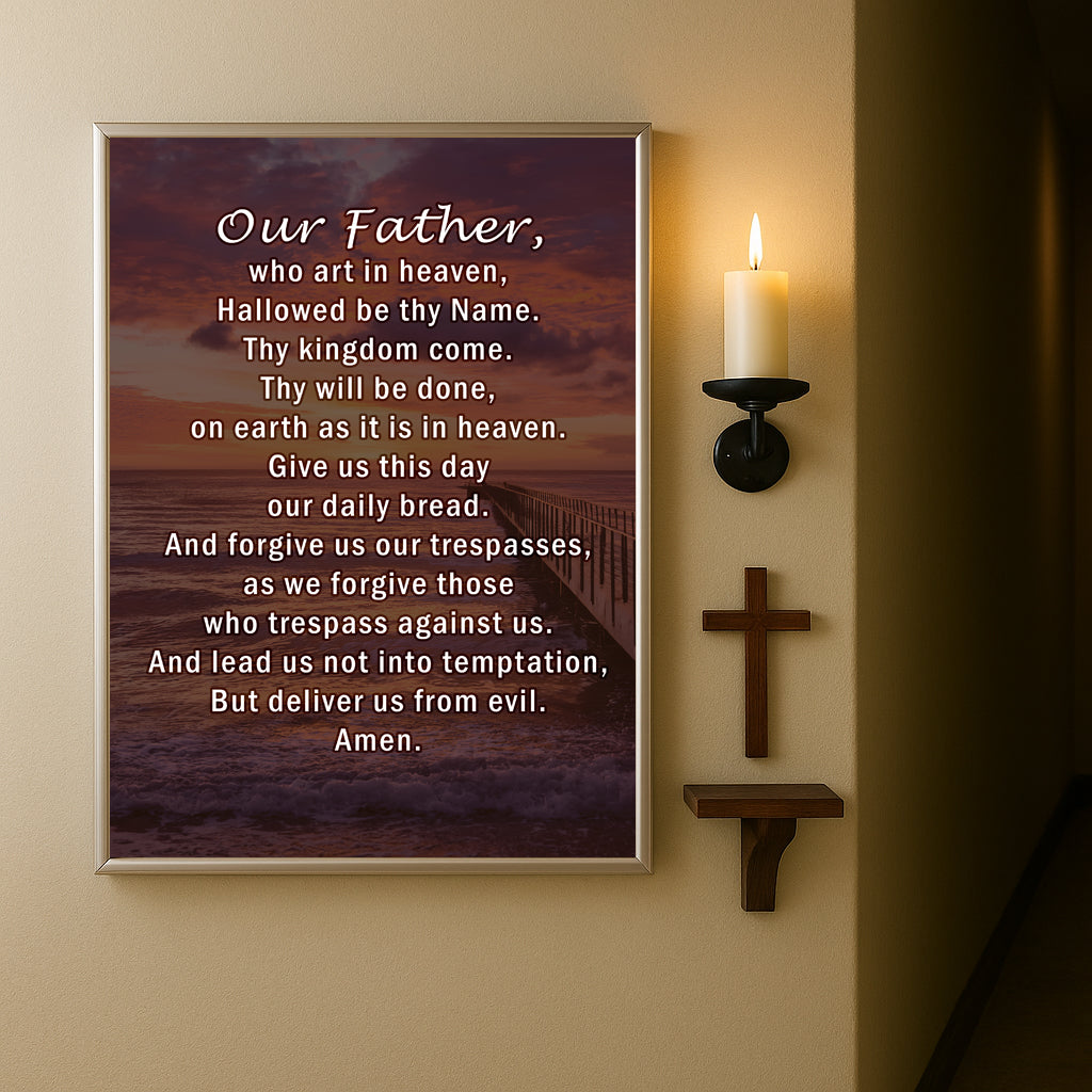 The Lord’s Prayer Wall Art – Our Father Christian Décor