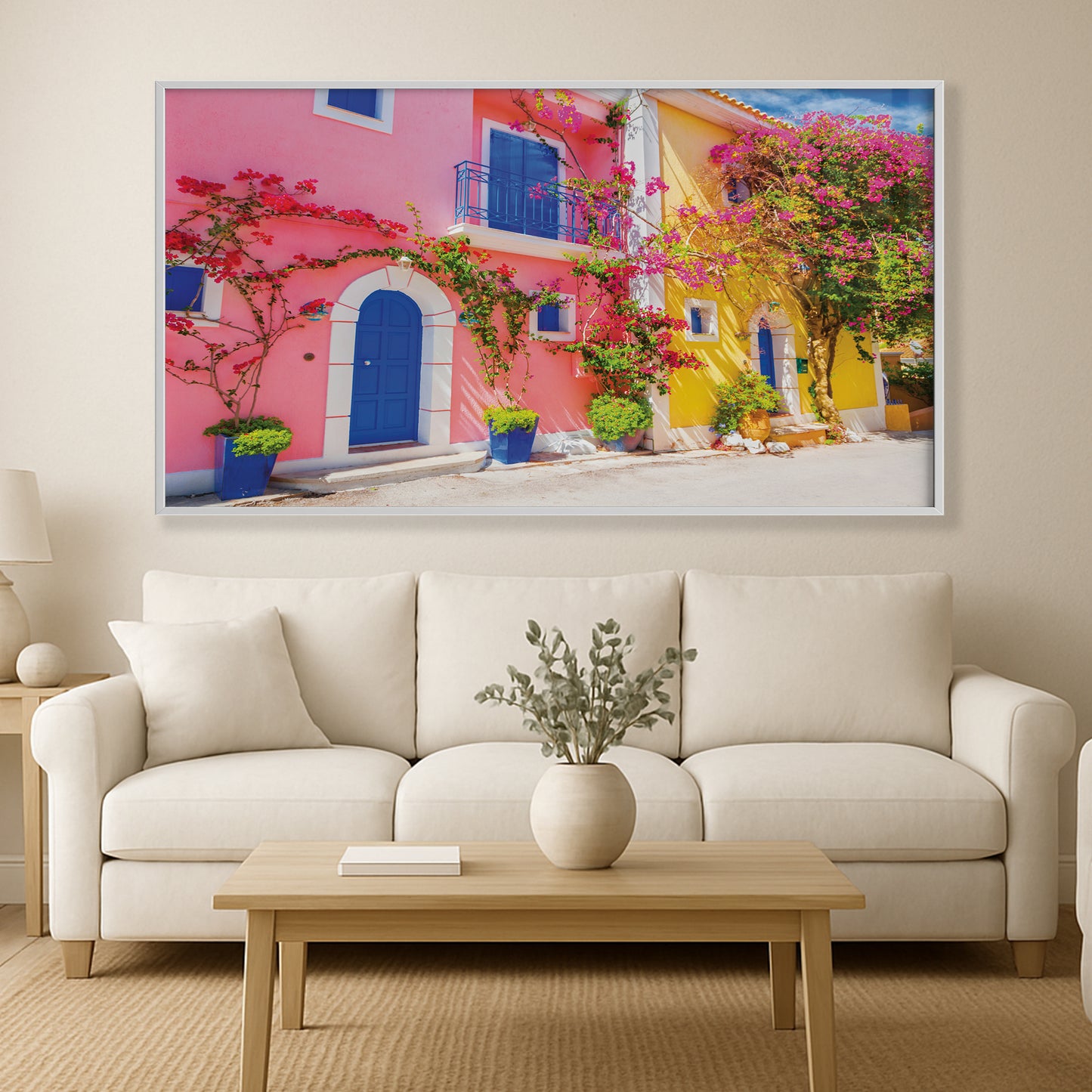 Blooming Bougainvillea – Colorful Greece Wall Art, Mediterranean Home Decor