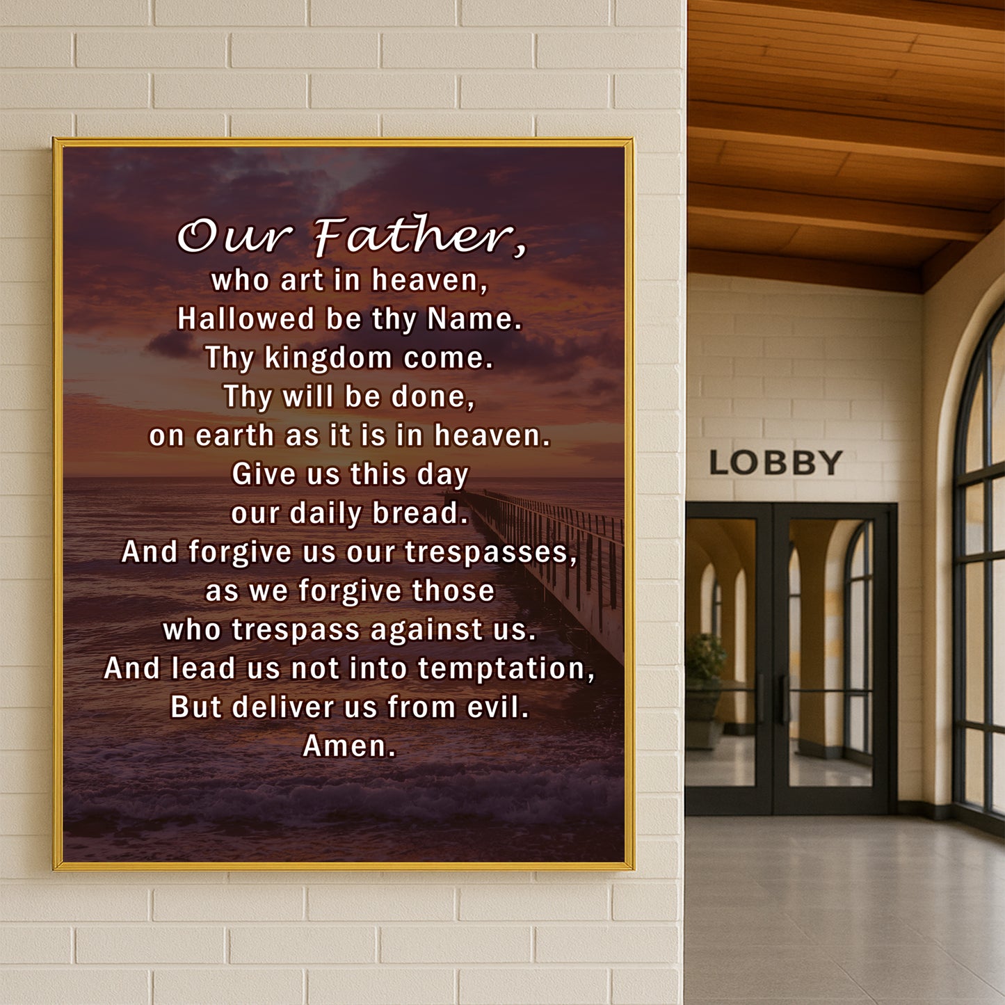 The Lord’s Prayer Wall Art – Our Father Christian Décor