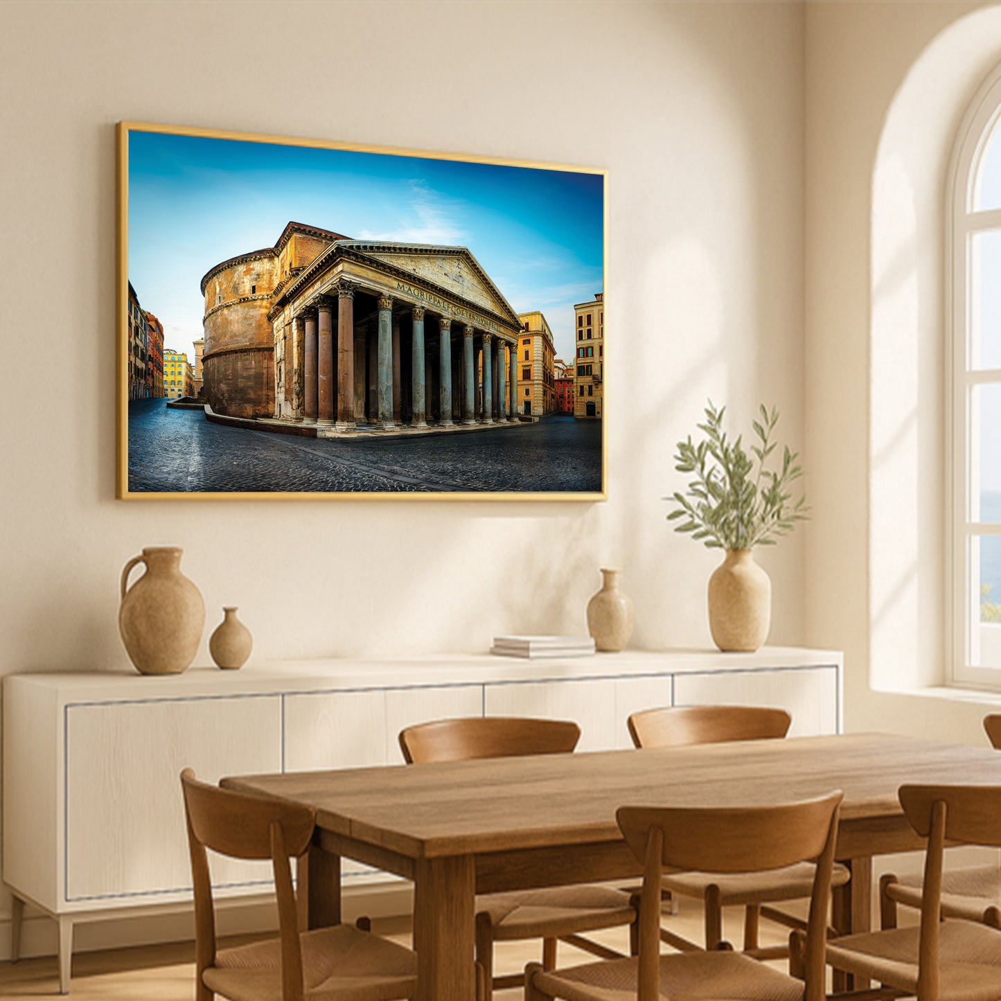 Pantheon of Rome – Ancient Temple with Corinthian Columns, Luxury UV Gloss Wall Art