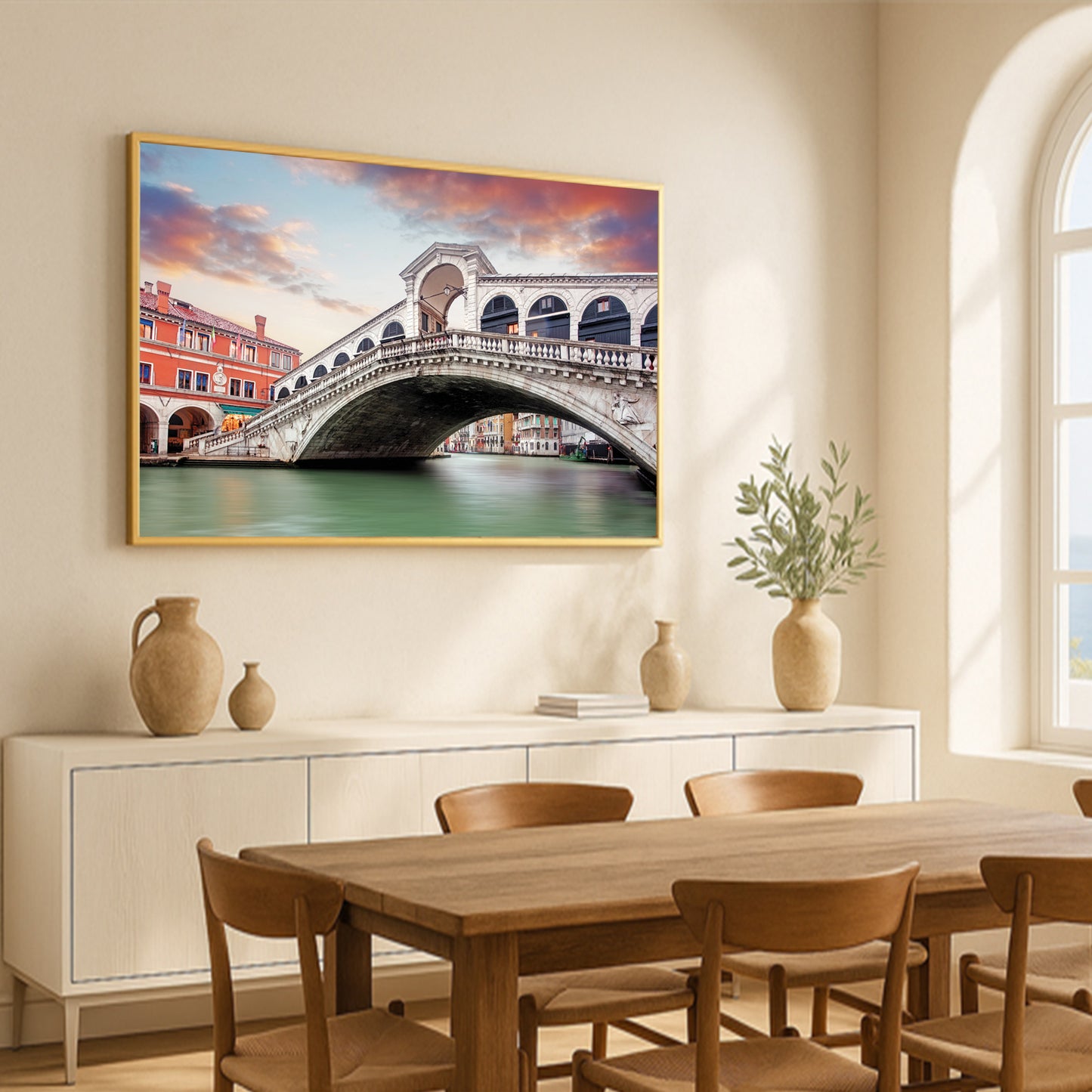 Venetian Reflections – The Rialto Bridge – Italian Architecture Photography Print