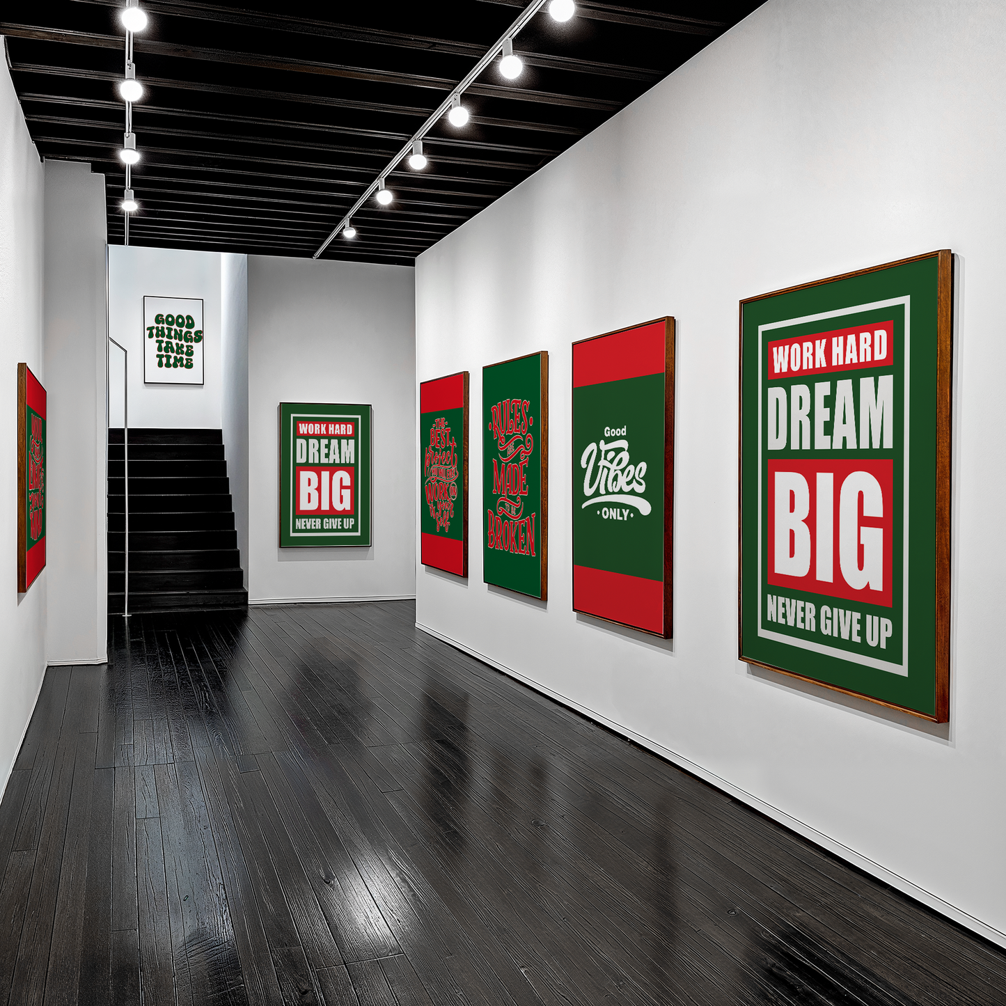 Fuel Your Hustle β Work Hard. Dream Big. Never Give Up - Luxury Framed Wall Art