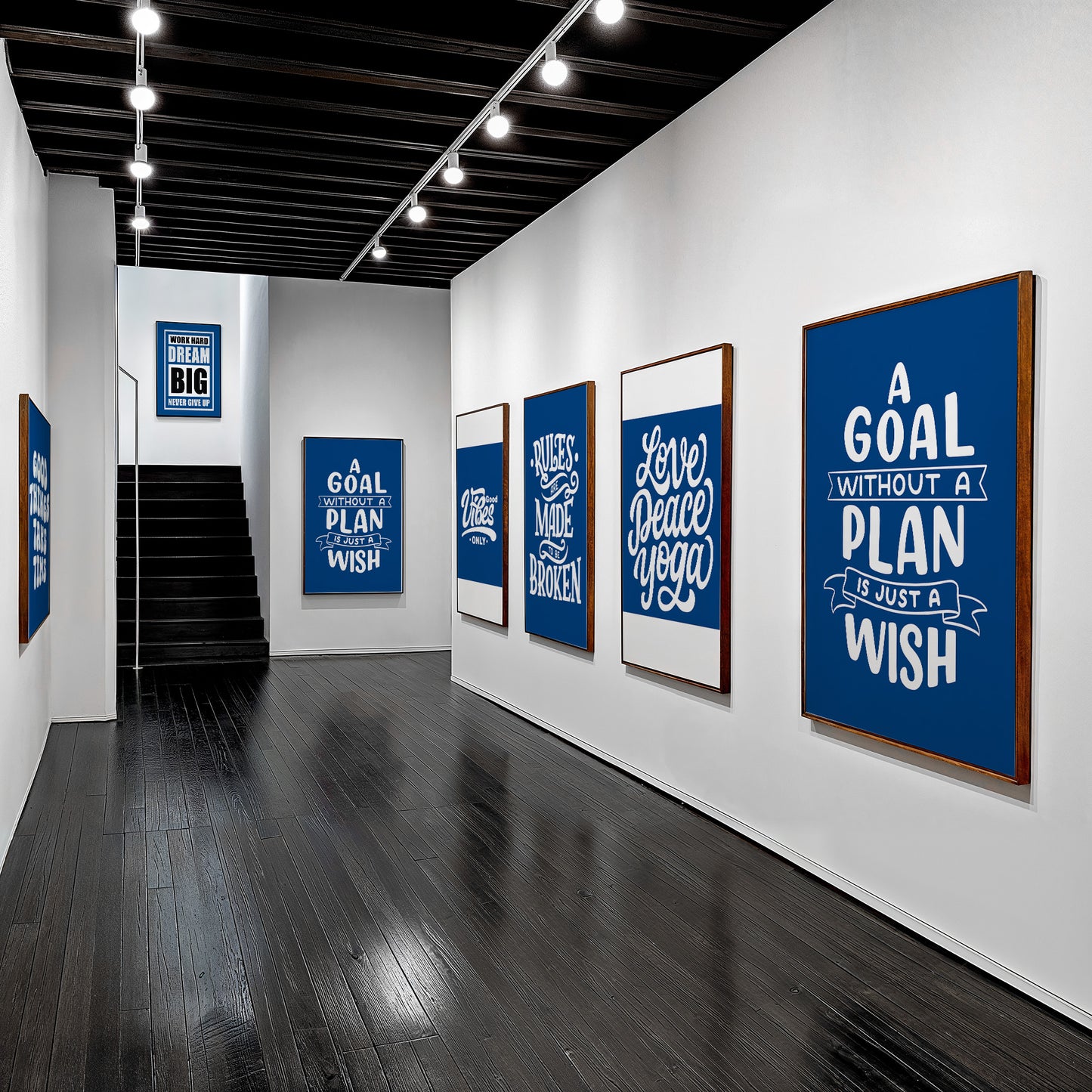 A Goal Without a Plan is Just a Wish - Luxury Framed Wall Art (Multiple Colors)