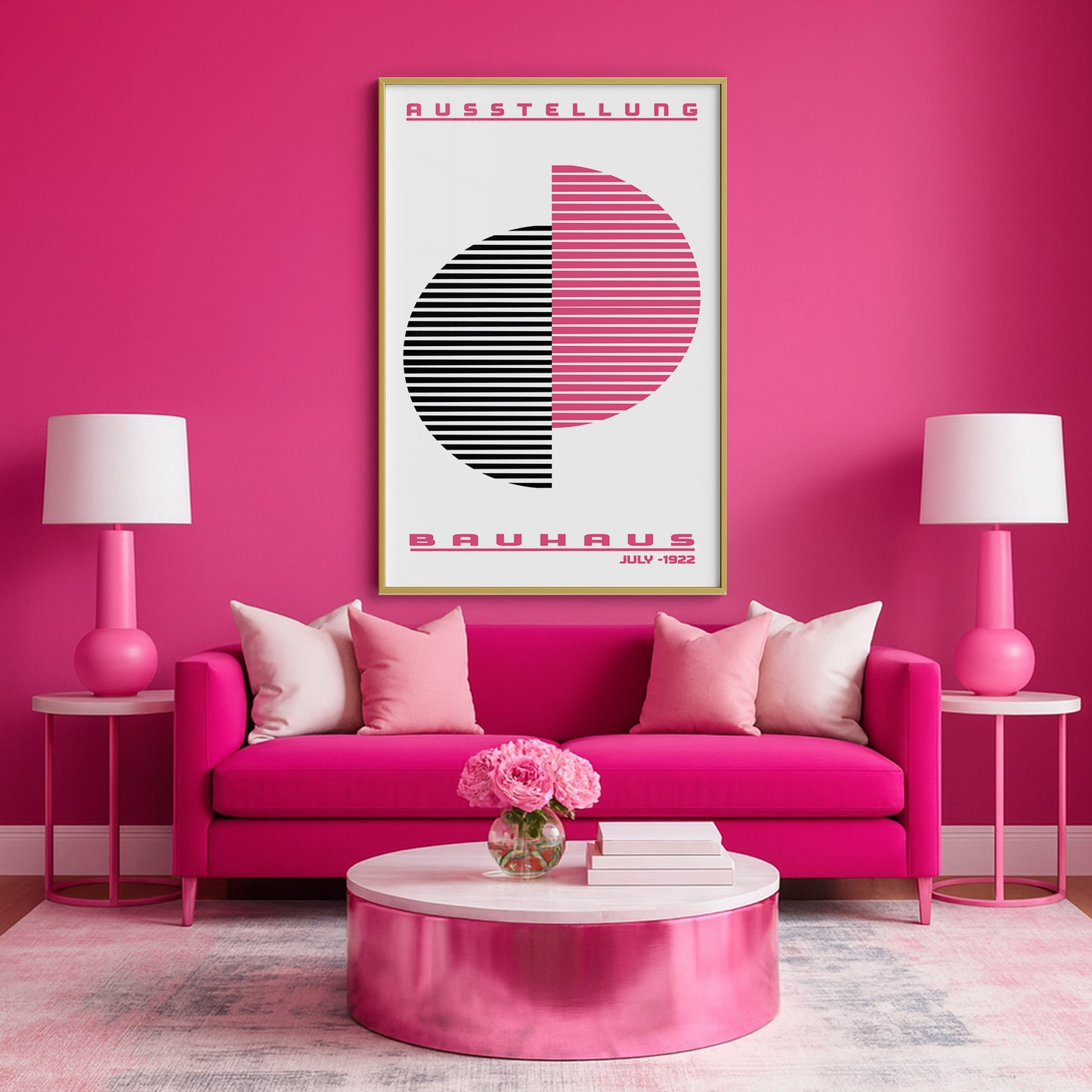 Lines of Thought – Bauhaus Exhibition 1922 | Luxury Framed Glass Art (Multiple Colors)