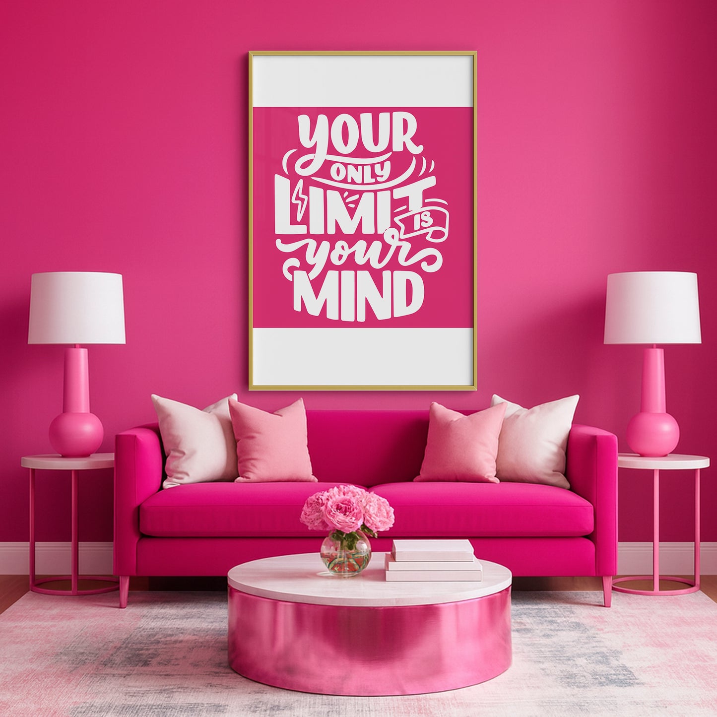 Your Only Limit is Your Mind - Luxury Glass Framed Wall Art (Multiple Colors)