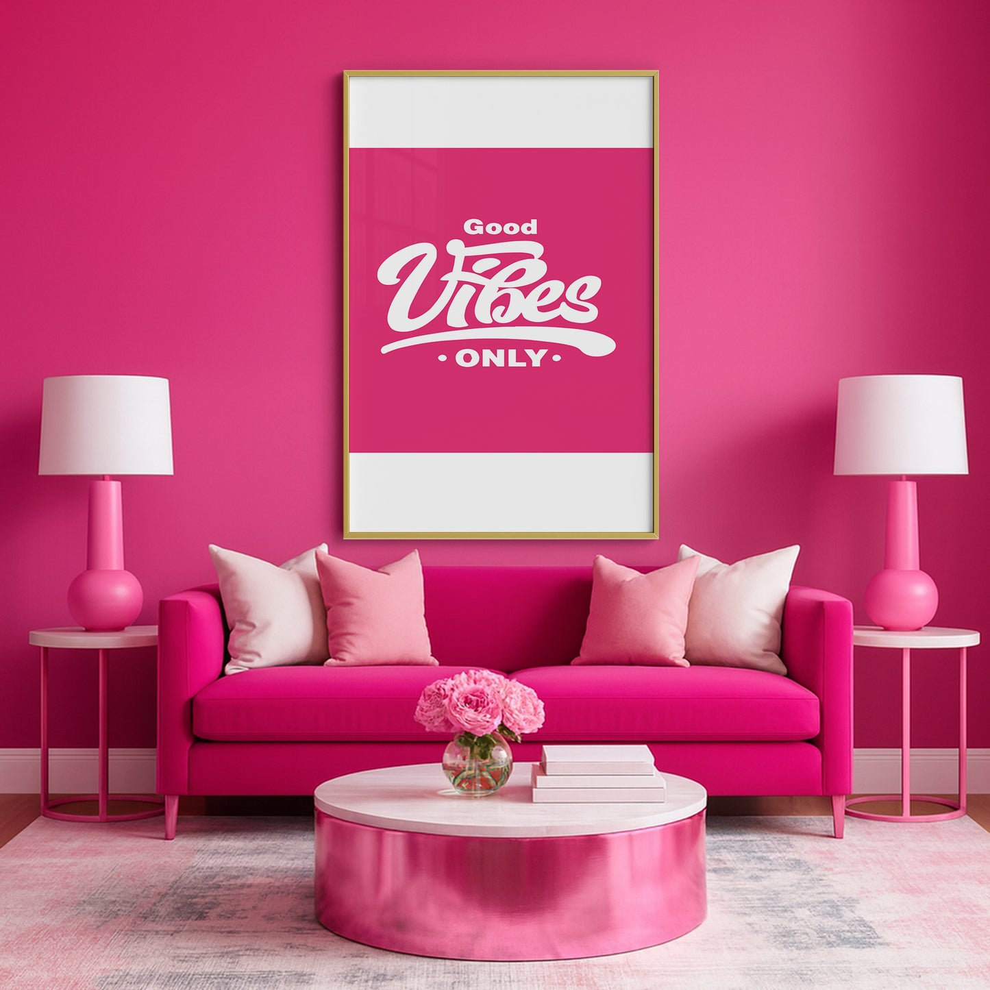 Good Vibes Only - Luxury Framed Wall Art (Multiple Colors)