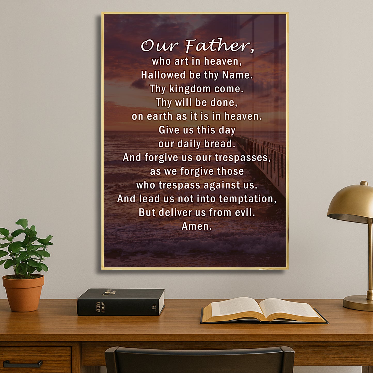 The Lord’s Prayer Wall Art – Our Father Christian Décor