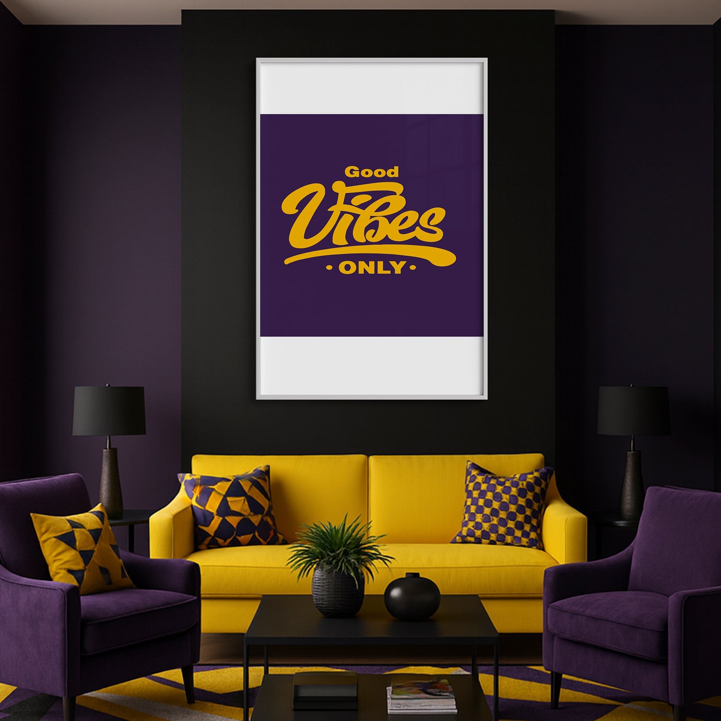 Good Vibes Only - Luxury Framed Wall Art (Multiple Colors)