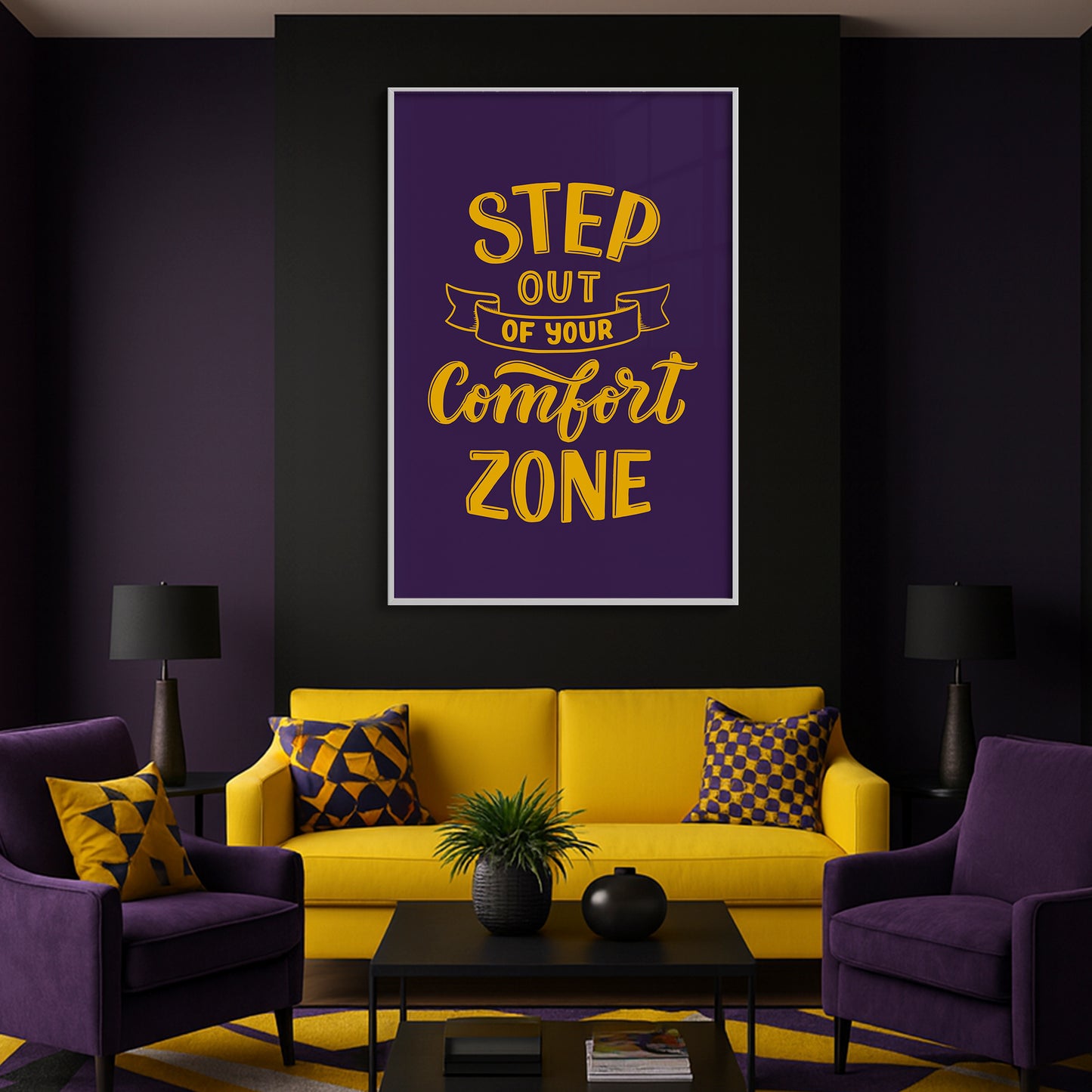 Embrace Growth β Step Out of Your Comfort Zone - Luxury Glass Wall Art