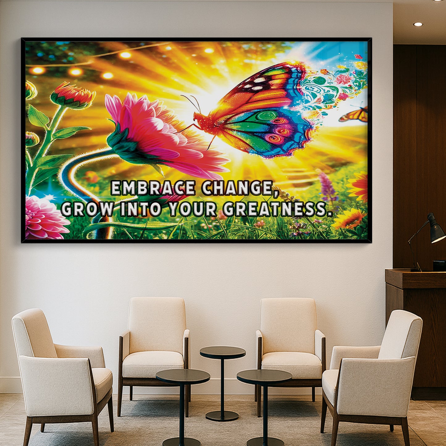 Butterfly of Change – Embrace Change Motivational Wall Art