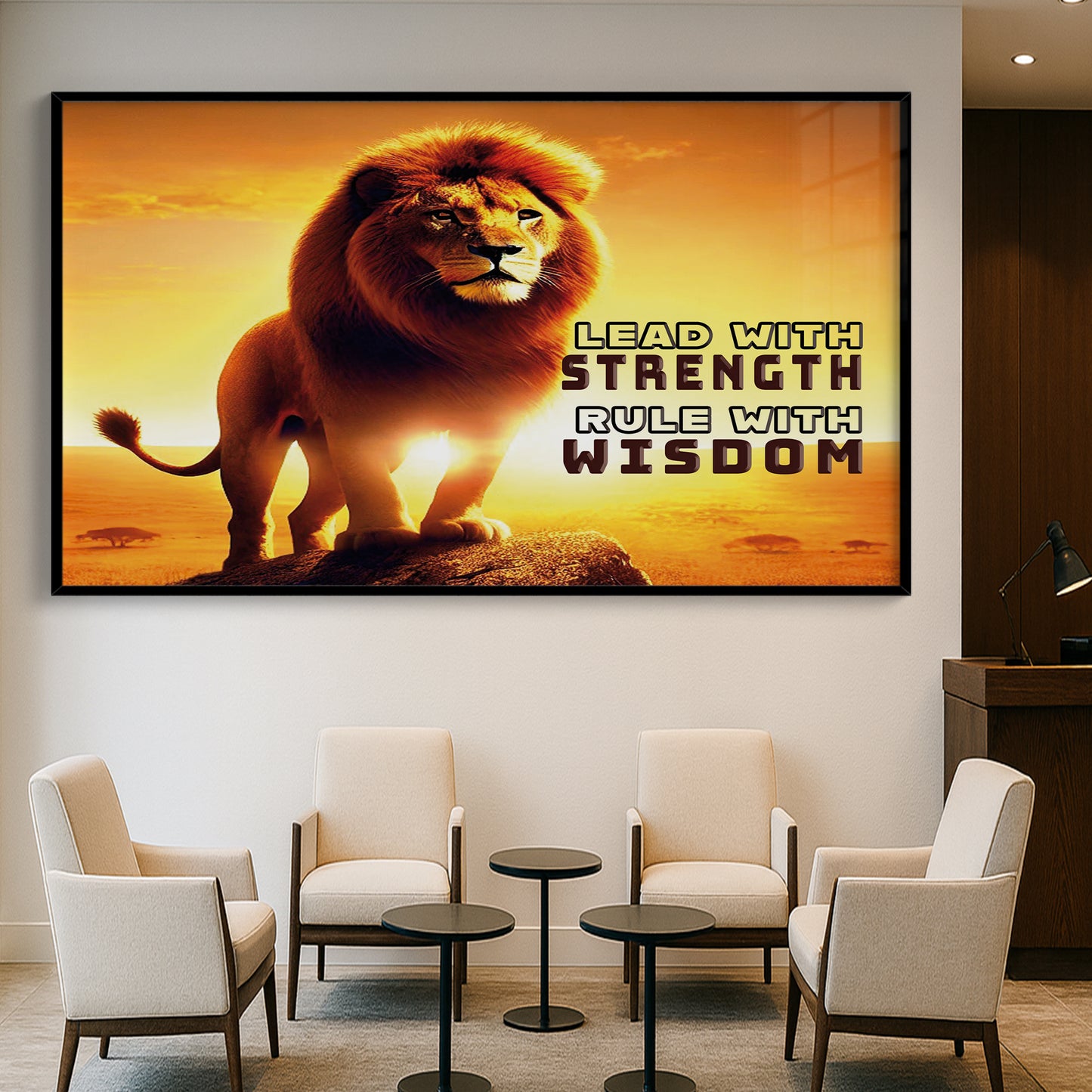Lead With Strength – Lion Wall Art