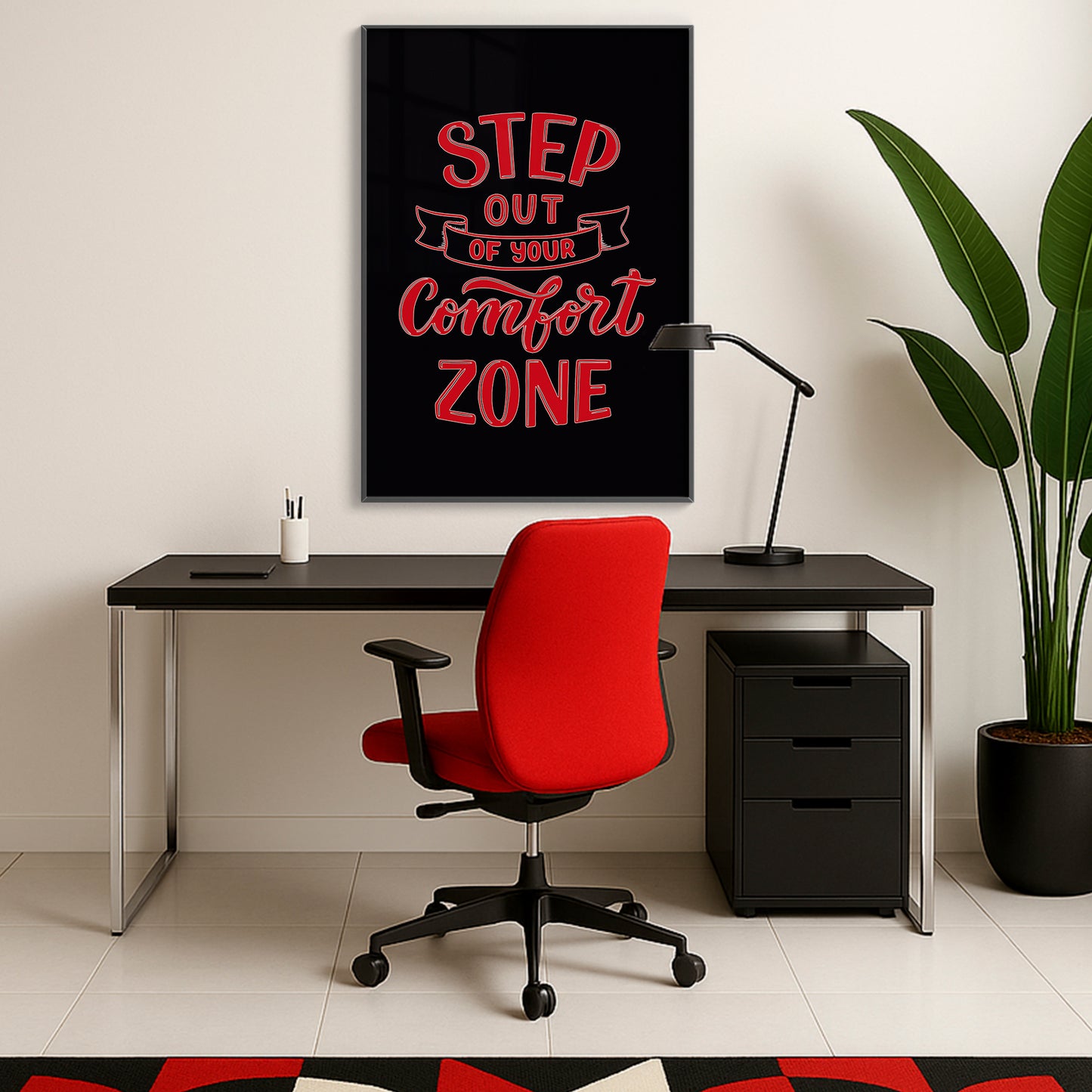 Embrace Growth β Step Out of Your Comfort Zone - Luxury Glass Wall Art