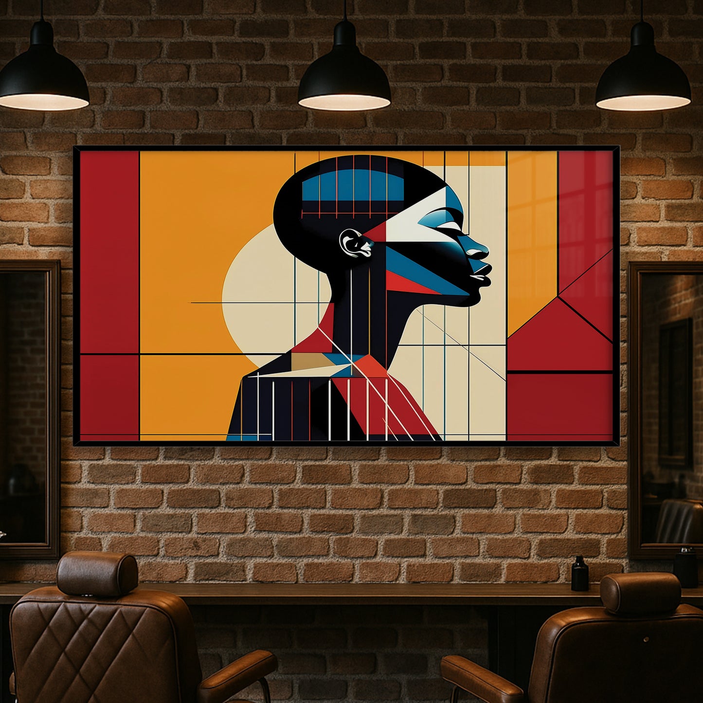 Grace in Profile – Luxury Framed Glass Art