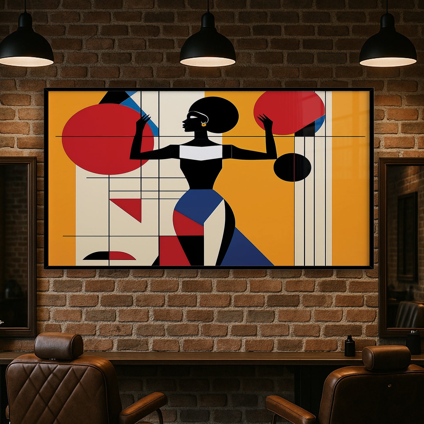 Bold Balance – Luxury Framed Glass Art
