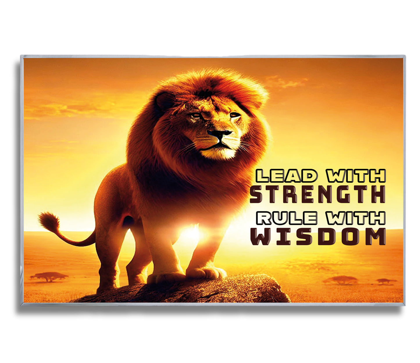 Lead With Strength – Lion Wall Art