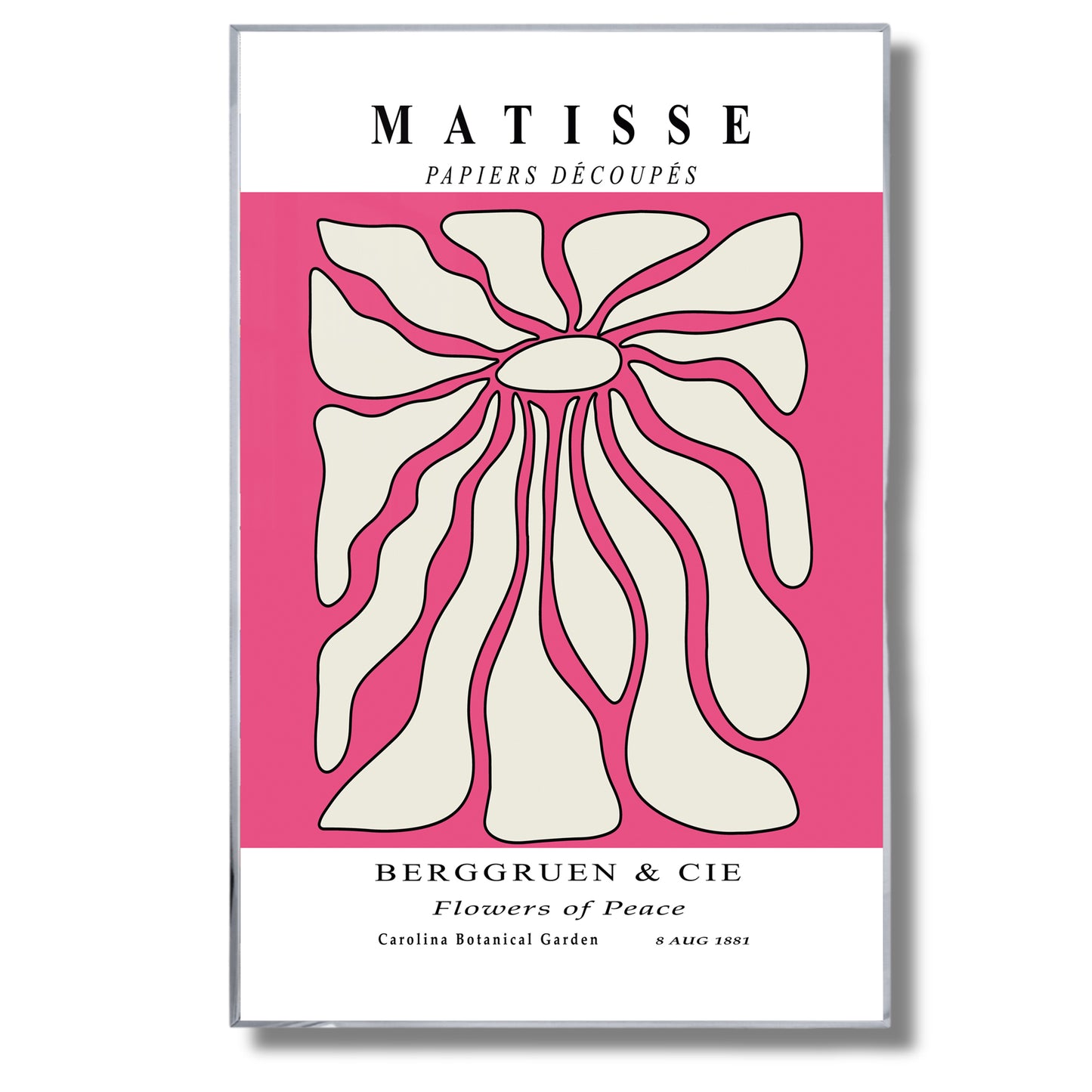 Timeless Elegance - Modern Matisse Inspired Geometric Wall Art β Luxury Glass Framed Wall Decoration (Multiple Colors)