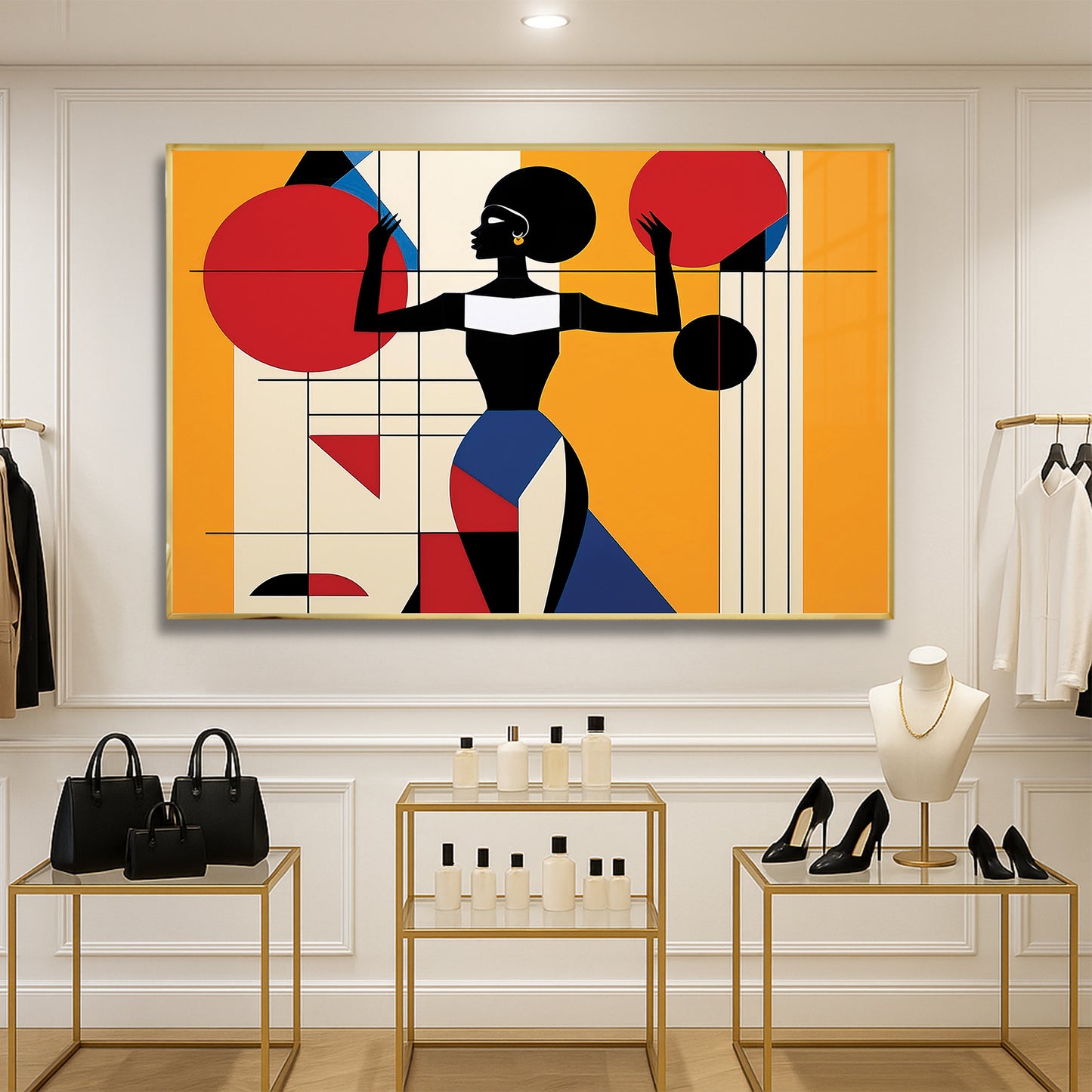 Bold Balance – Luxury Framed Glass Art