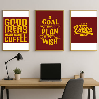 A Goal Without a Plan is Just a Wish - Luxury Framed Wall Art (Multiple Colors)